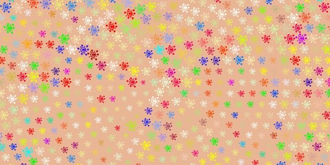 Light Multicolor vector texture with disease symbols.