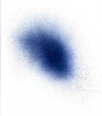 abstract blue spray ink spot