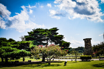 Fototapeta na wymiar 韓国、慶州の公園の情景