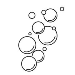 Bubble symbols. Simple illustration. Black and white bubbles