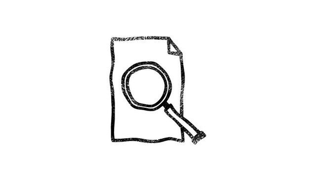 Office icon. Hand draw shadow icon. Office, great design for any purposes. Motion graphics.