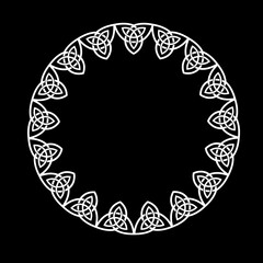 round openwork frame of celtic intertwined patterns