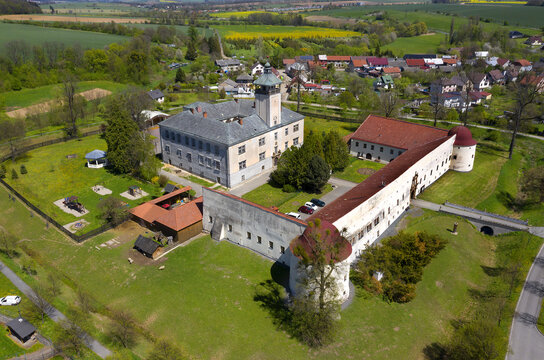 Drevohostice Castle - a Renaissance chateau in the foothills of the Hostyn Hills. Drevohostice is a market town in Prerov District in the Olomouc Region of the Czech Republic.