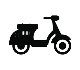 Retro scooter icon