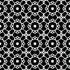 Geometric vector pattern with Black and white colors. Seamless abstract ornament for wallpapers and backgrounds.
