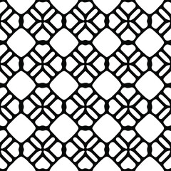 Naklejka premium Geometric vector pattern with Black and white colors. Seamless abstract ornament for wallpapers and backgrounds.