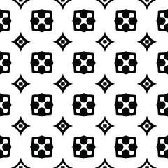 Geometric vector pattern with Black and white colors. Seamless abstract ornament for wallpapers and backgrounds.