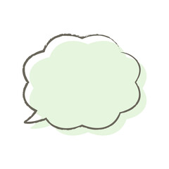 吹き出しイラスト、アイコン（手描き風、ずらし線、カラフル）