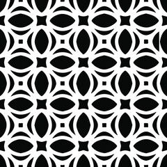 Geometric vector pattern with Black and white colors. Seamless abstract ornament for wallpapers and backgrounds.