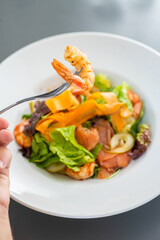 shrimp and seafood salad