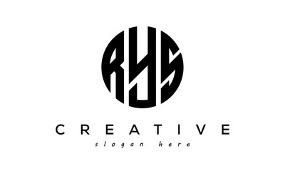  Letters RYS creative circle logo design vector - obrazy, fototapety, plakaty