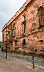 Fototapeta na wymiar Red bricked buildings in the city of Carlisle, UK