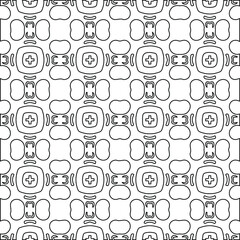 Geometric vector pattern with Black and white colors. abstract ornament for wallpapers and backgrounds.