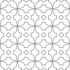 Geometric vector pattern with Black and white colors. abstract ornament for wallpapers and backgrounds.
