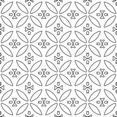 Geometric vector pattern with Black and white colors. abstract ornament for wallpapers and backgrounds.