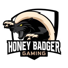 Honey Badger Mascot Gaming Logo Design © HimawanRushX