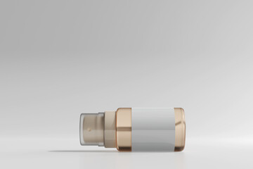 Isolated Glass Cosmetic Spray Bottle 3D Rendering