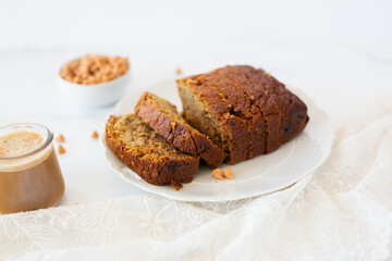 Sliced Banana Bread Loaf