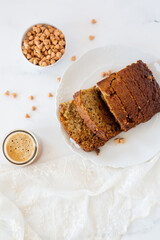 Sliced Banana Bread Loaf