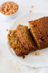 Sliced Banana Bread Loaf