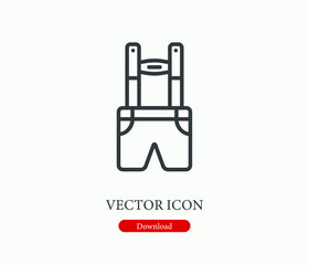 Pants vector icon.  Editable stroke. Symbol in Line Art Style for Design, Presentation, Website or Apps Elements, Logo. Pixel vector graphics - Vector
