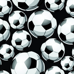 Football soccer ball seamless pattern vector digital paper design. Ideal for wallpaper, cover, wrapping paper, packaging, textile design and any kind of decoration