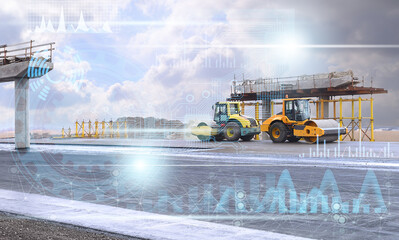 the concept of applying future technologies in the construction of a road by road rollers