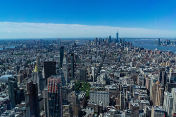 Fototapeta na wymiar Manhatten New York City vom Empire State Building aus.