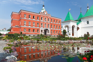 View of the Spaso-Preobrazhensky Monastery in the city of Murom. The Fraternal corps with the...