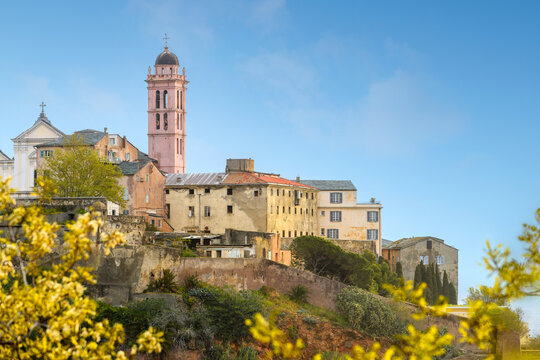 La Citadelle de Bastia avec ses remparts vue du Sud. C'est un quartier historique de la ville. Elle a &eacute;t&eacute; fond&eacute;e au XIVe si&egrave;cle par les G&eacute;nois.