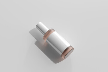 Isolated Glass Cosmetic Bottle 3D Rendering