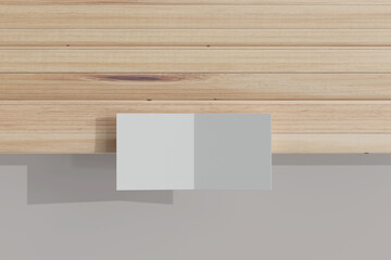 Naklejka premium Isolated Square Bi Fold Brochure 3D Rendering