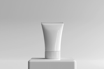 Isolated Cosmetic Cream Tube 3D Rendering