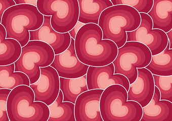 a heart background with a beautiful and charming blend of pink and dark red