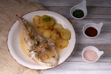 baked monkfish