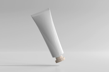 Isolated Cosmetic Cream Tube 3D Rendering