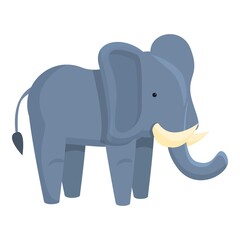 Safari elephant icon. Cartoon of Safari elephant vector icon for web design isolated on white background
