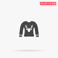 Christmas Jumper, Sweater flat vector icon