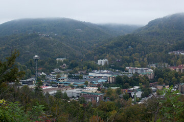 Fototapeta na wymiar Mountain town of Gatlinburg, Tennessee