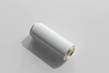 500ml Sleek Soda or Beer Can 3D Rendering