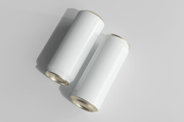 500ml Sleek Soda or Beer Can 3D Rendering