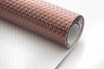 Metal coating and textured floor and backdrop