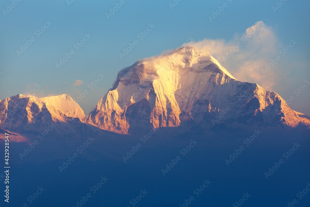 Wall mural mount dhaulagiri poon hill nepal himalayas mountains