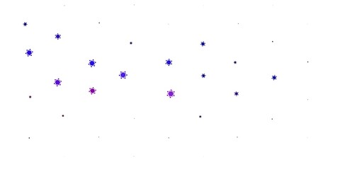 Light pink, blue vector backdrop with virus symbols.