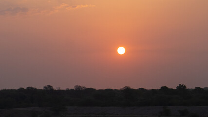 sunset in the mountains