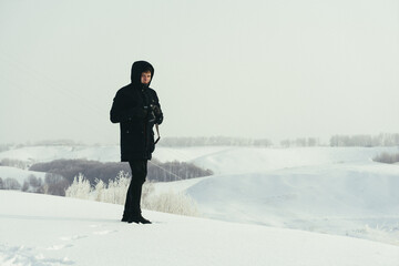 Fototapeta na wymiar person in the snow