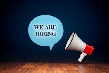 We are hiring marketing concept