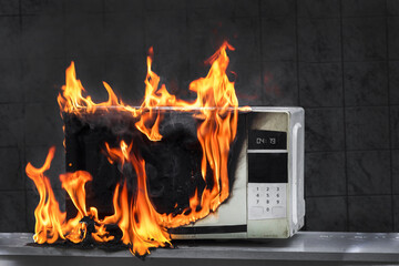 Microwave oven burns, house fire due to improper operation, spontaneous combustion of faulty...