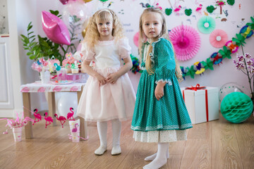 candy bar and birthday decorations for girls