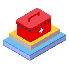 Research scientist aid kit icon. Isometric of Research scientist aid kit vector icon for web design isolated on white background